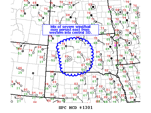 NOAA Storm Prediction Center Mesoscale Discussion 1301