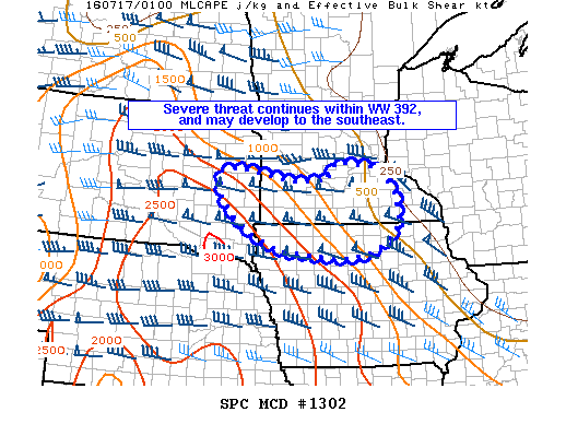 NOAA Storm Prediction Center Mesoscale Discussion 1302