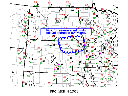 NOAA Storm Prediction Center Mesoscale Discussion 1303