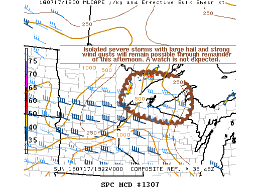 NOAA Storm Prediction Center Mesoscale Discussion 1307