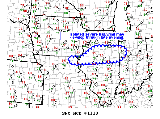 NOAA Storm Prediction Center Mesoscale Discussion 1310