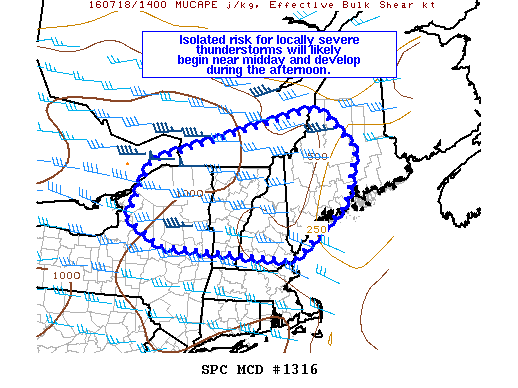 NOAA Storm Prediction Center Mesoscale Discussion 1316