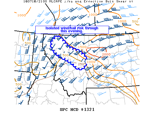 NOAA Storm Prediction Center Mesoscale Discussion 1321