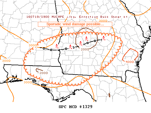 NOAA Storm Prediction Center Mesoscale Discussion 1329