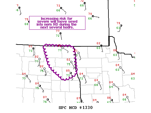 NOAA Storm Prediction Center Mesoscale Discussion 1330