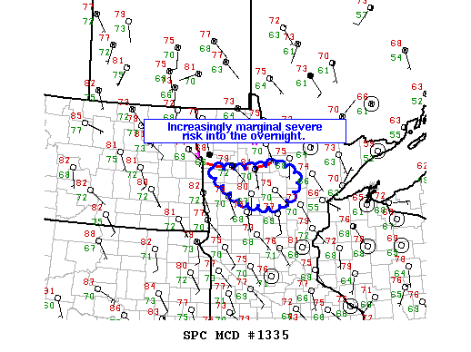 NOAA Storm Prediction Center Mesoscale Discussion 1335