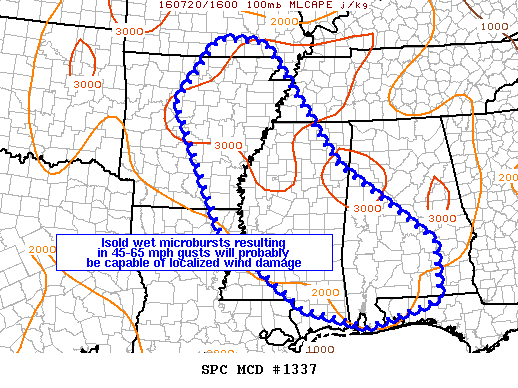 NOAA Storm Prediction Center Mesoscale Discussion 1337