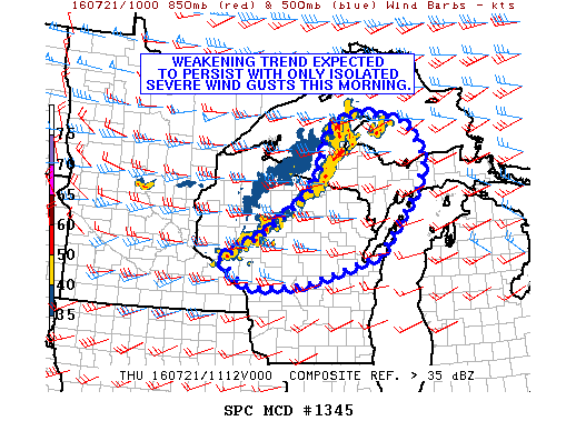 NOAA Storm Prediction Center Mesoscale Discussion 1345