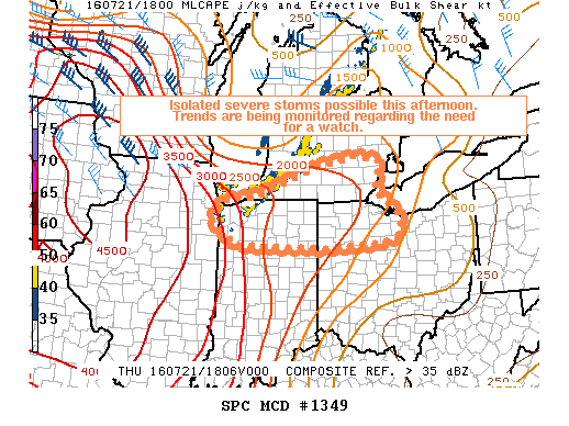 NOAA Storm Prediction Center Mesoscale Discussion 1349