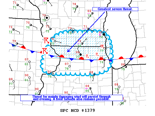 NOAA Storm Prediction Center Mesoscale Discussion 1379