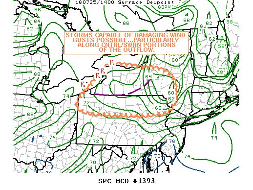 NOAA Storm Prediction Center Mesoscale Discussion 1393