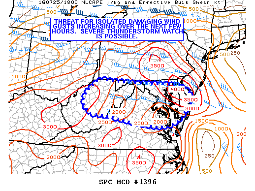 NOAA Storm Prediction Center Mesoscale Discussion 1396