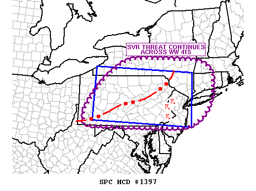 NOAA Storm Prediction Center Mesoscale Discussion 1397