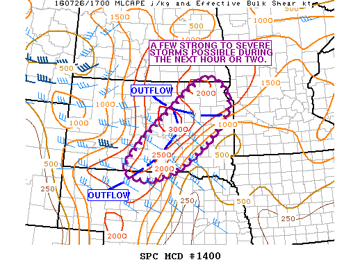 NOAA Storm Prediction Center Mesoscale Discussion 1400