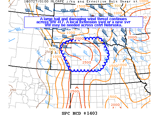 NOAA Storm Prediction Center Mesoscale Discussion 1403