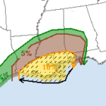 Latest Mesoscale Discussion includes Louisiana, Mississippi