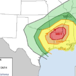 Storm Prediction Center increases sections of Louisiana, Arkansas and Mississippi to Moderate Risk