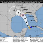 NHC updates forecasts, shifts both forecasts toward central Gulf Coast