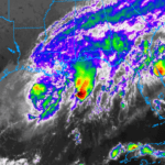 Tropical Storm Beta continues to slowly spin in the Gulf